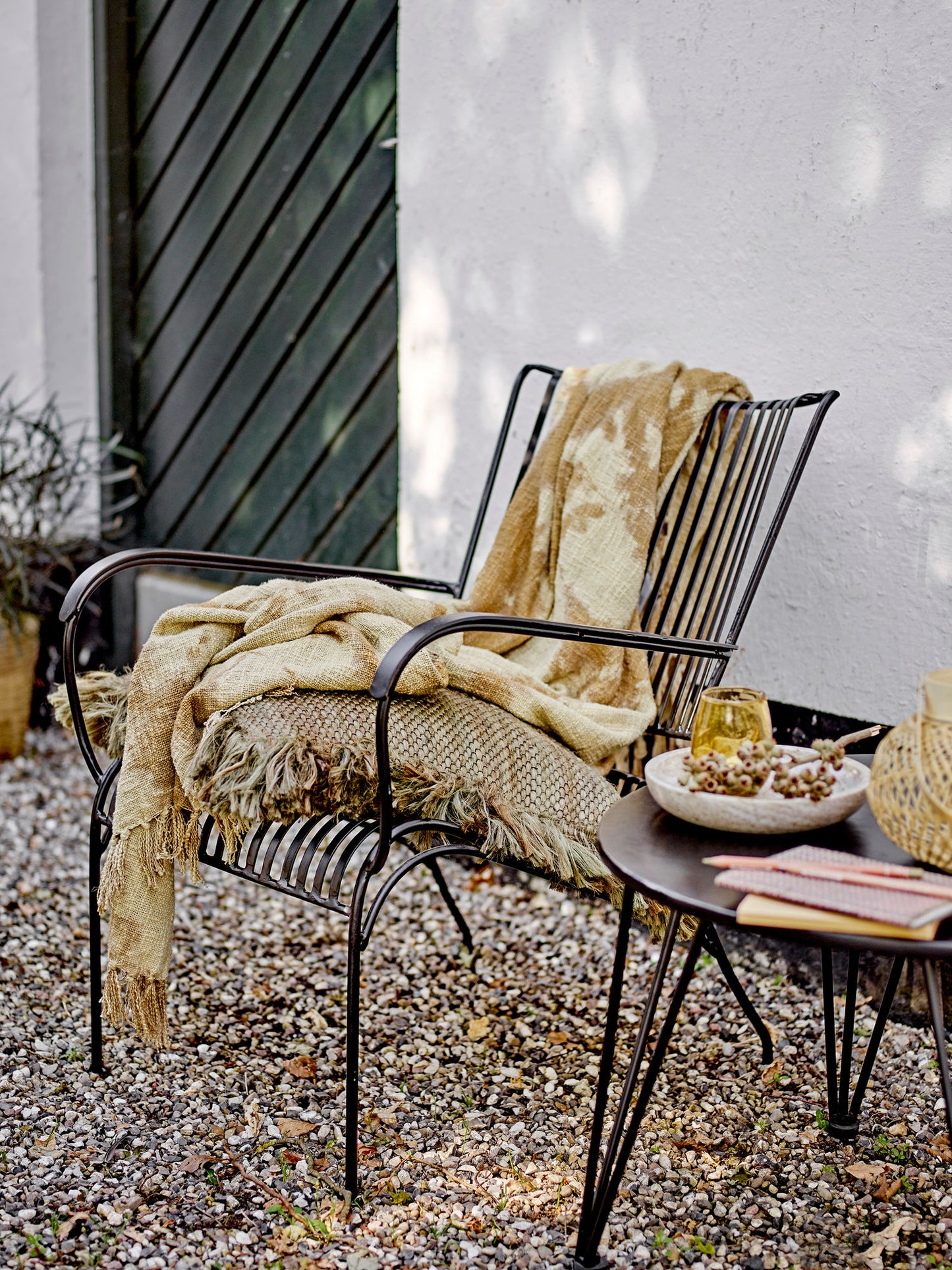 Bloomingville Thelma Decke, Gelb, Baumwolle
