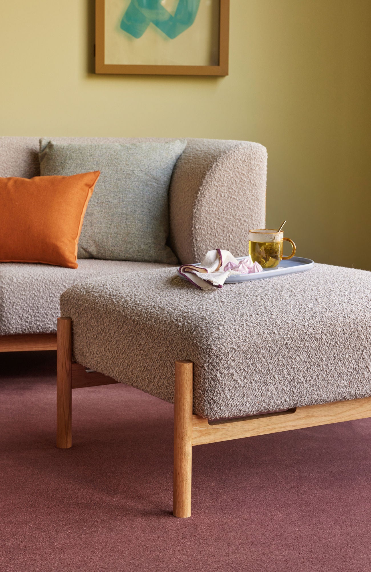 Hübsch Moment Sofa 3 Sitzer Large Grau