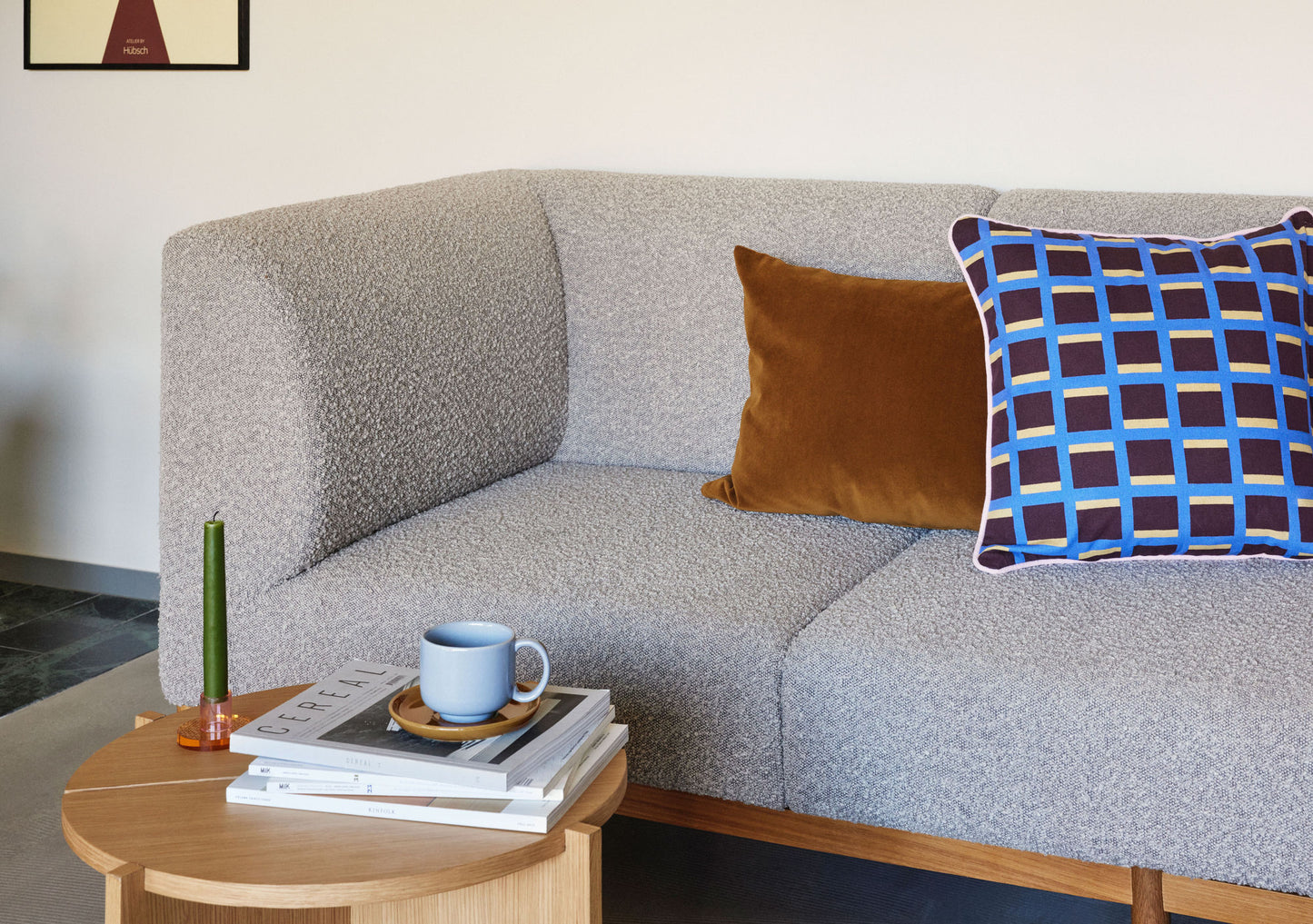 Hübsch Moment Sofa 3 Sitzer Large Grau