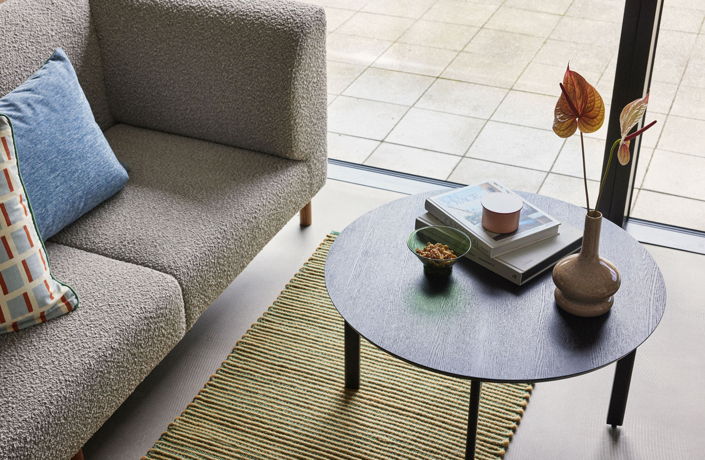 Hübsch Moment Sofa 3 Sitzer Large Grau