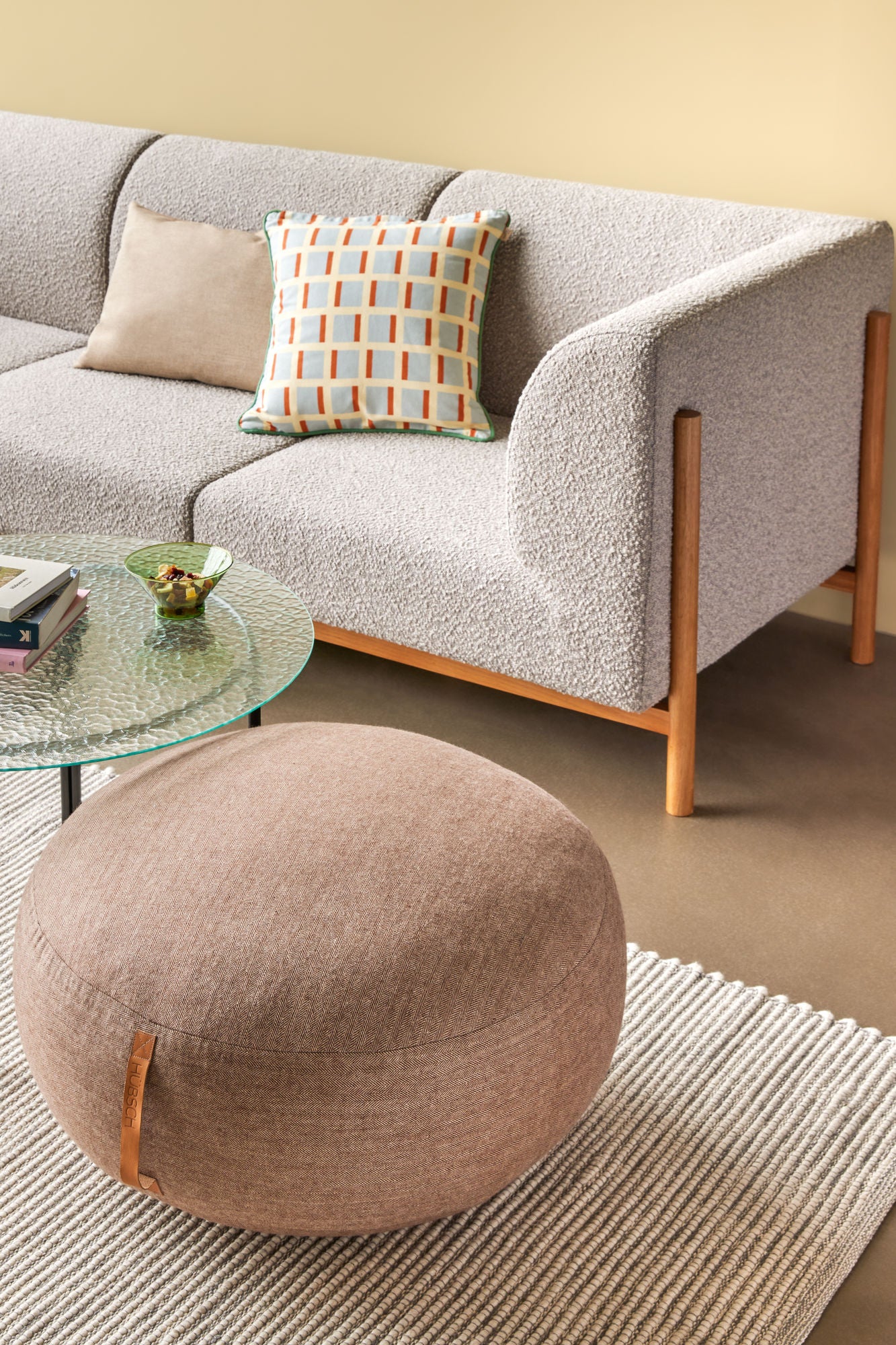 Hübsch Moment Sofa 3 Sitzer Large Grau
