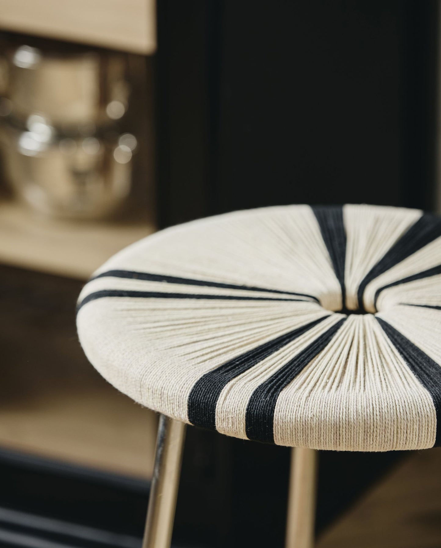 Nordal A/S MORICE stool, low - black/ivory