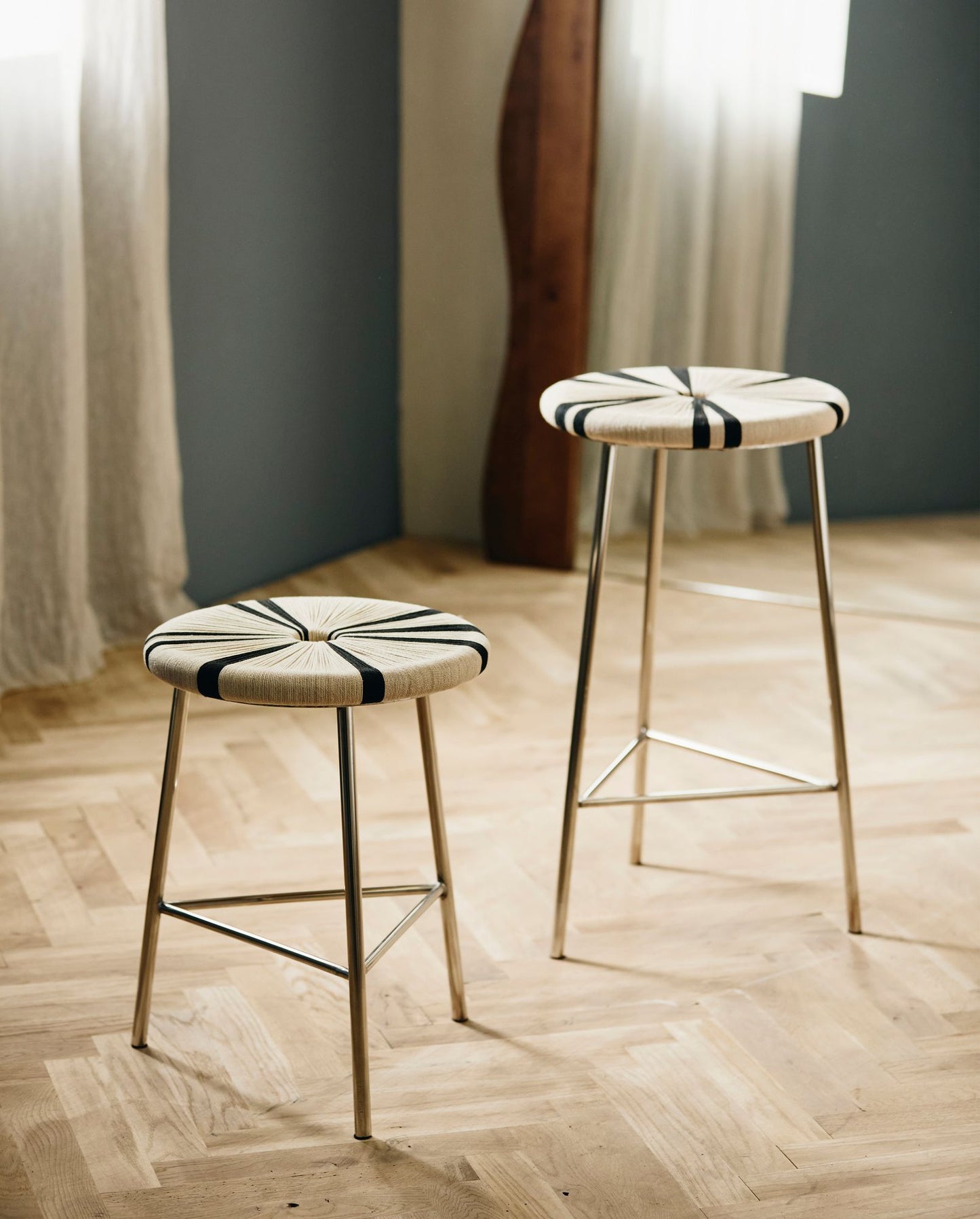 Nordal A/S MORICE stool, low - black/ivory