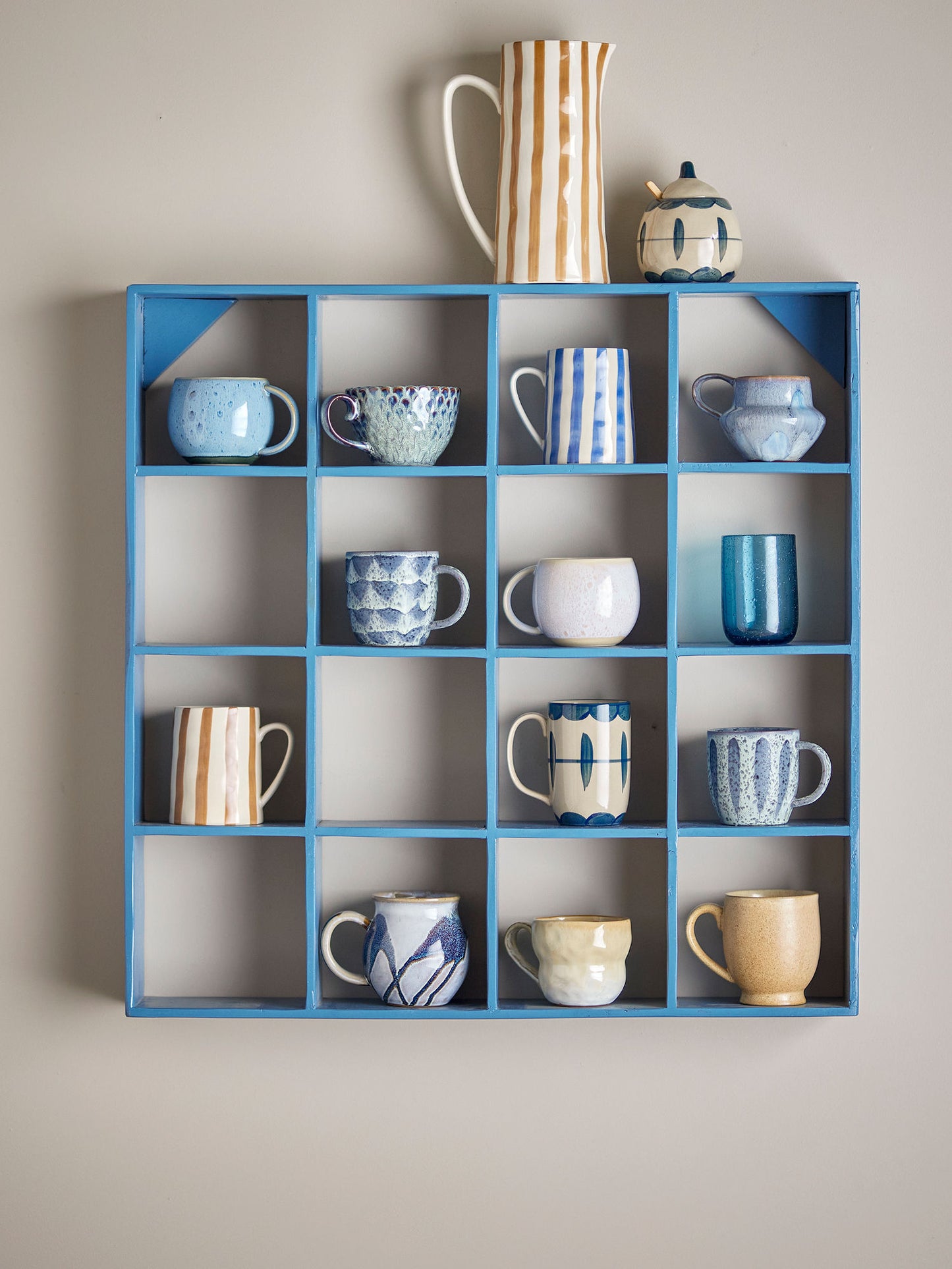 Tabby Trinkgläser, Blau, 4er Set