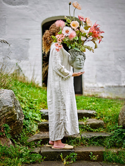 Bloomingville Akira Vase, Grau, Steingut