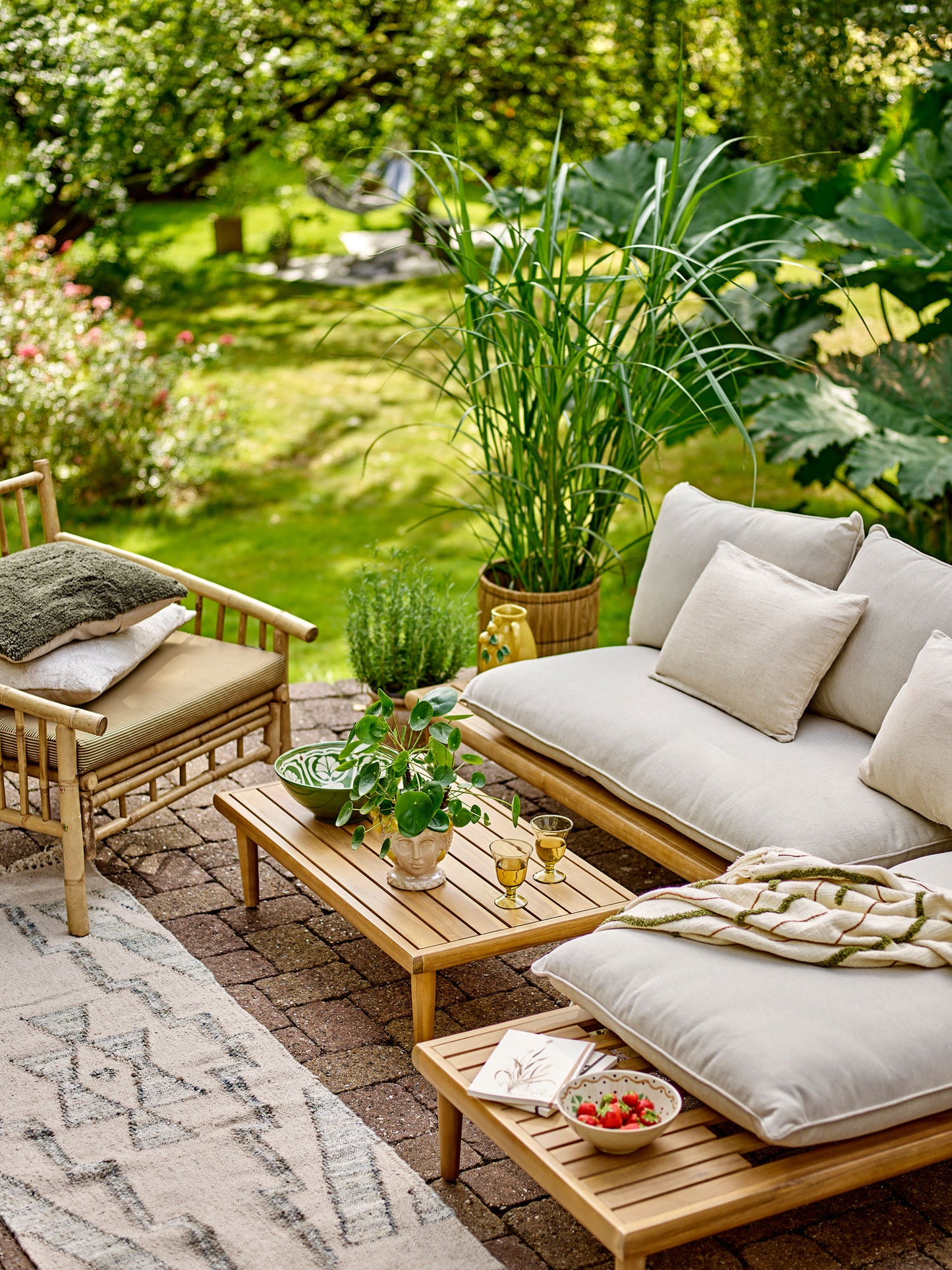 Bloomingville Osasio Decke, Bunt, Baumwolle OEKO-TEX®