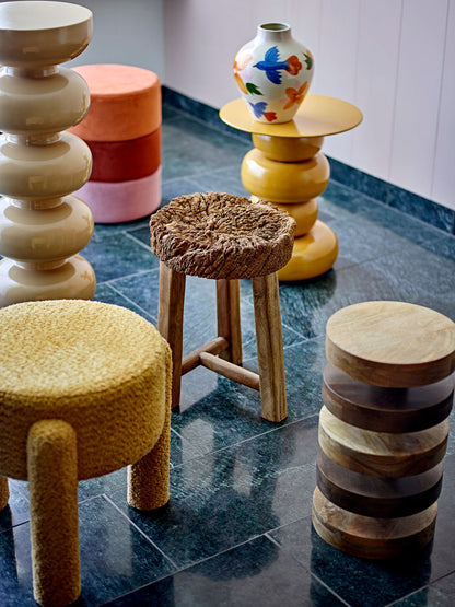 Bloomingville Bruno Hocker, Gelb, Polyester