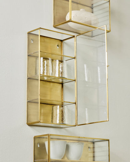 Nordal A/S ADA wall cabinet, S, 3 shelves - golden finish