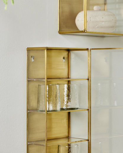 Nordal A/S ADA wall cabinet, S, 3 shelves - golden finish