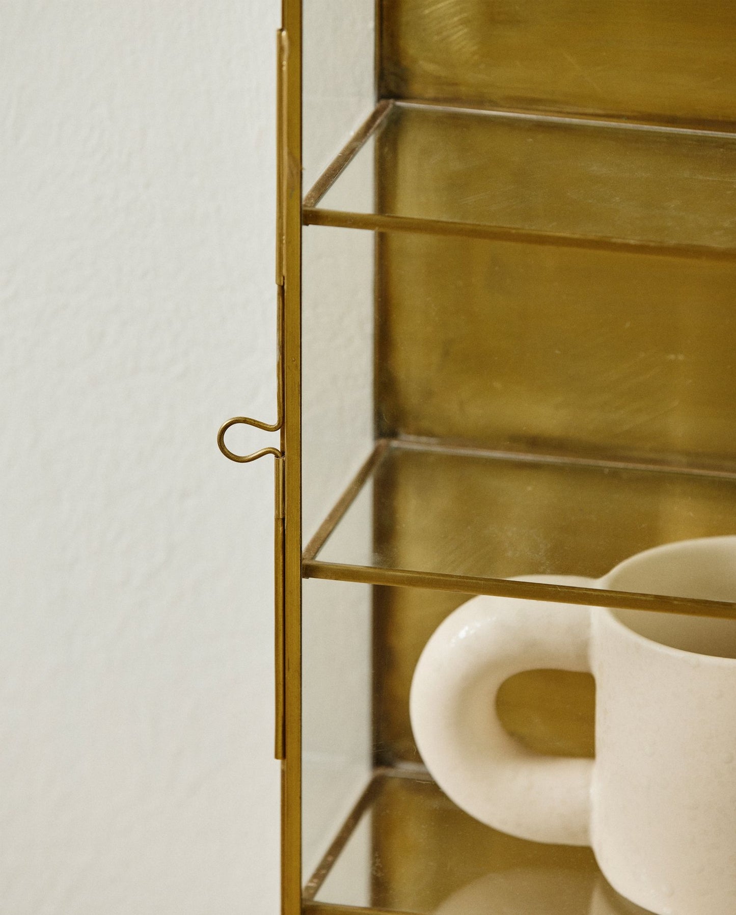 Nordal A/S ADA wall cabinet, S, 3 shelves - golden finish