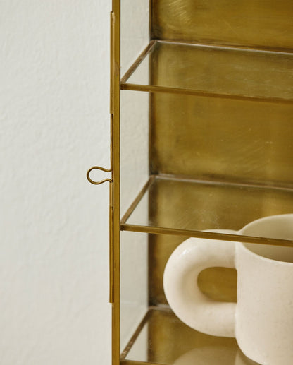 Nordal A/S ADA wall cabinet, S, 3 shelves - golden finish