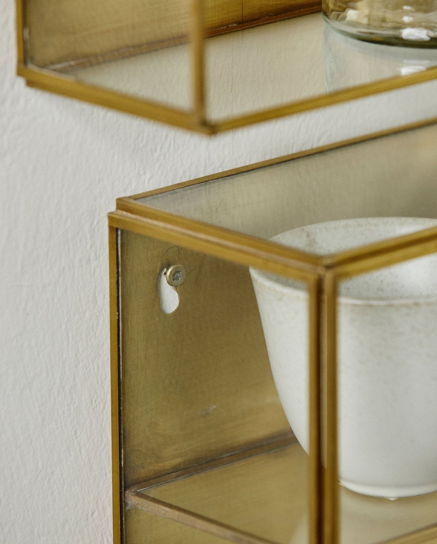 Nordal A/S ADA wall cabinet, S, 3 shelves - golden finish