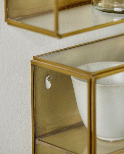 Nordal A/S ADA wall cabinet, S, 3 shelves - golden finish