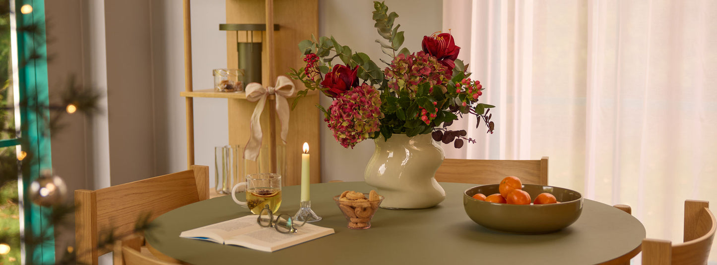 Hübsch Lote Vase Sandfarben