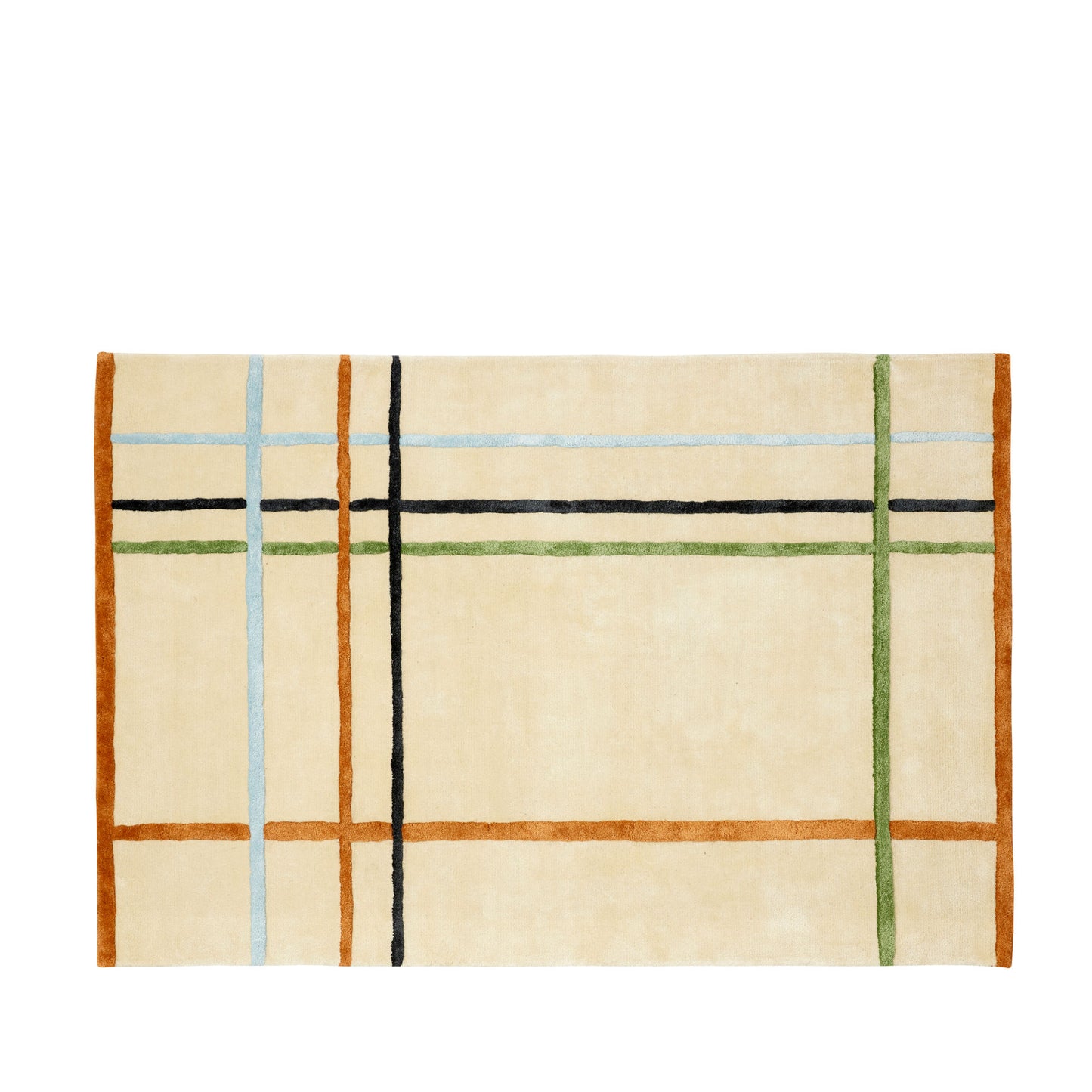 Hübsch Fluffy Teppich 120x180cm, beige - bunt