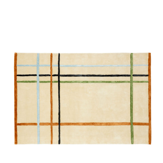 Hübsch Fluffy Teppich 120x180cm, beige - bunt