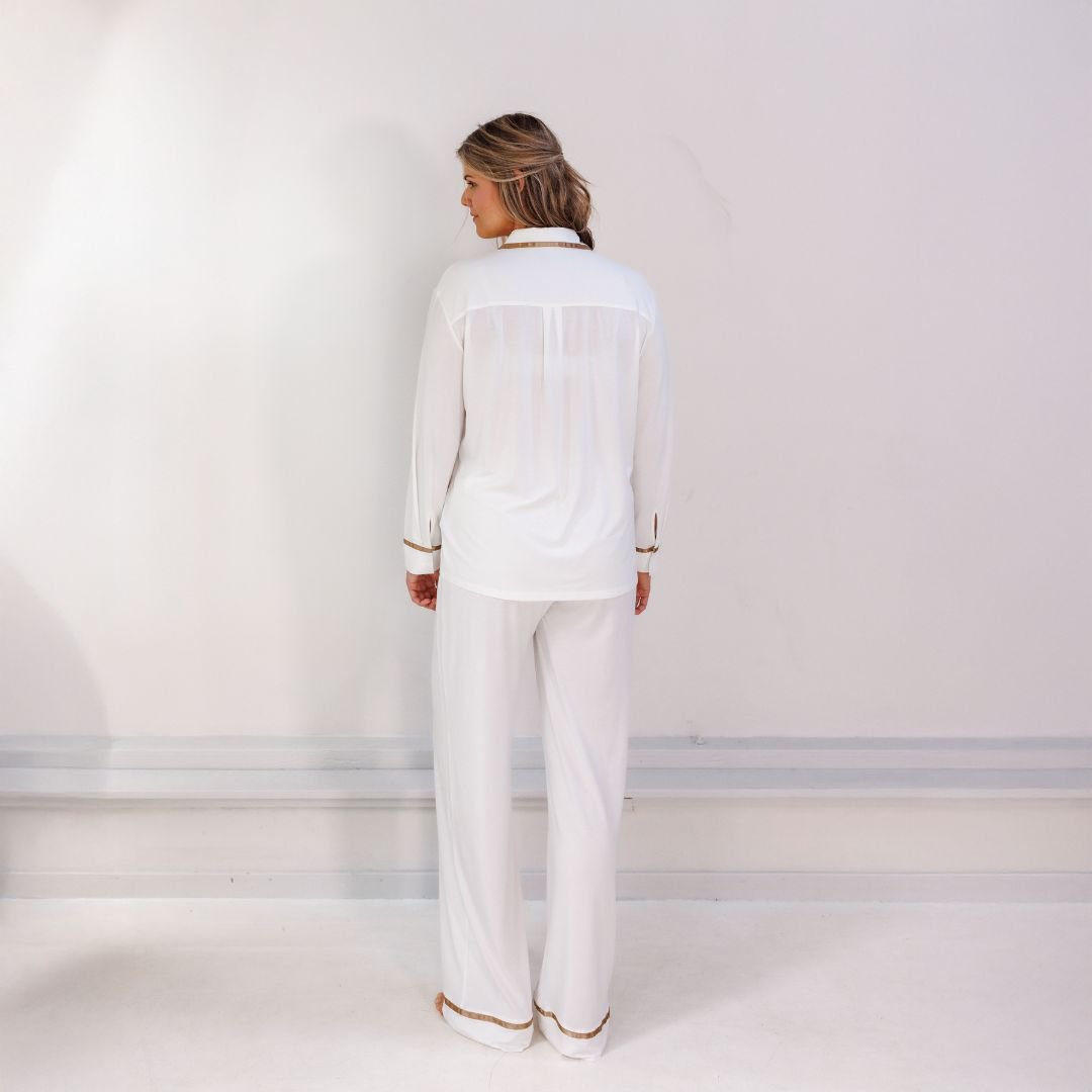 TENCEL™ Pyjama-Set Damen Off White