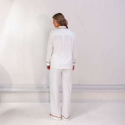 TENCEL™ Pyjama-Set Damen Off White