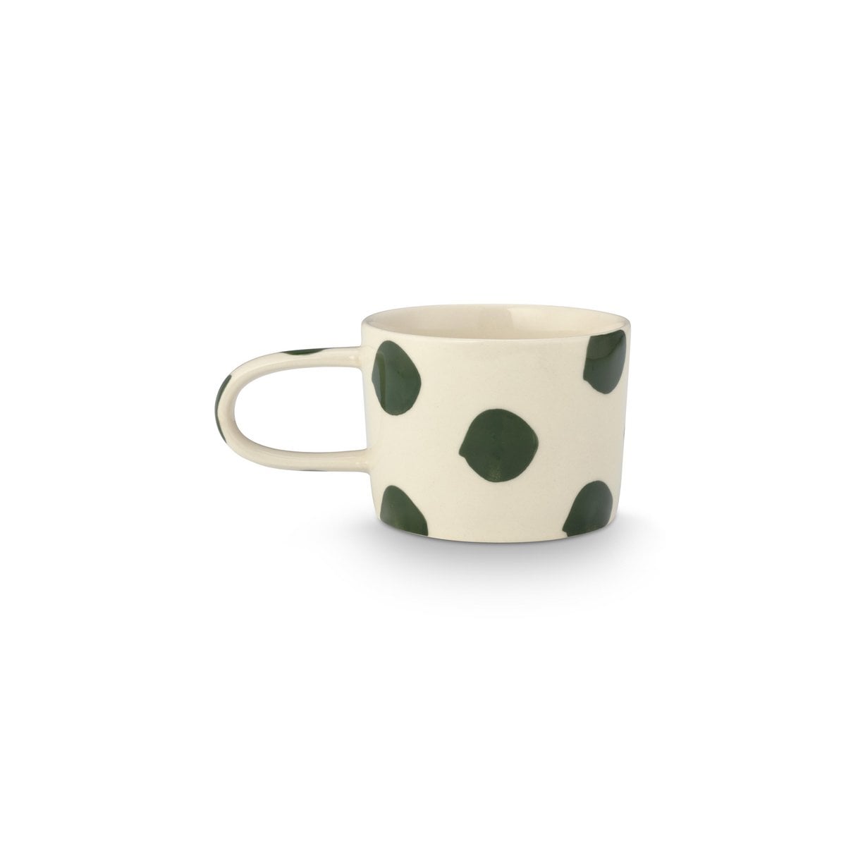 Mug with Ear Dots Dark Green 350ml