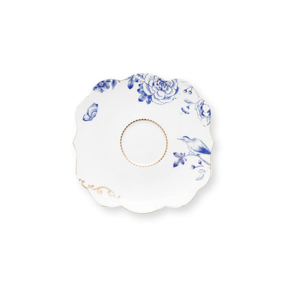 Set/2 Tea Cups & Saucers Royal White