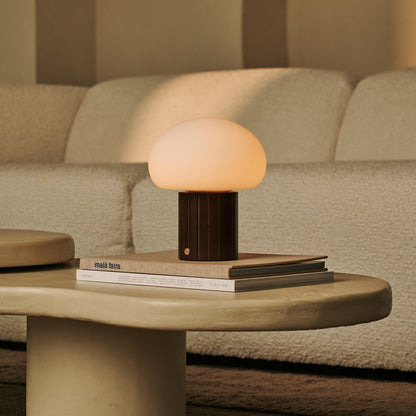 Pieter Dunkelbraune wiederaufladbare Tischlampe