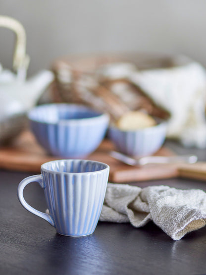 Bloomingville Latina Tasse, Blau, Steingut