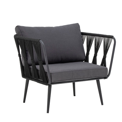 Bloomingville Pavone Loungesessel, Schwarz, Metall