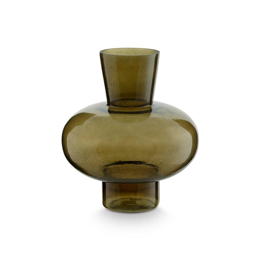 Vase Glass Green 23x27cm