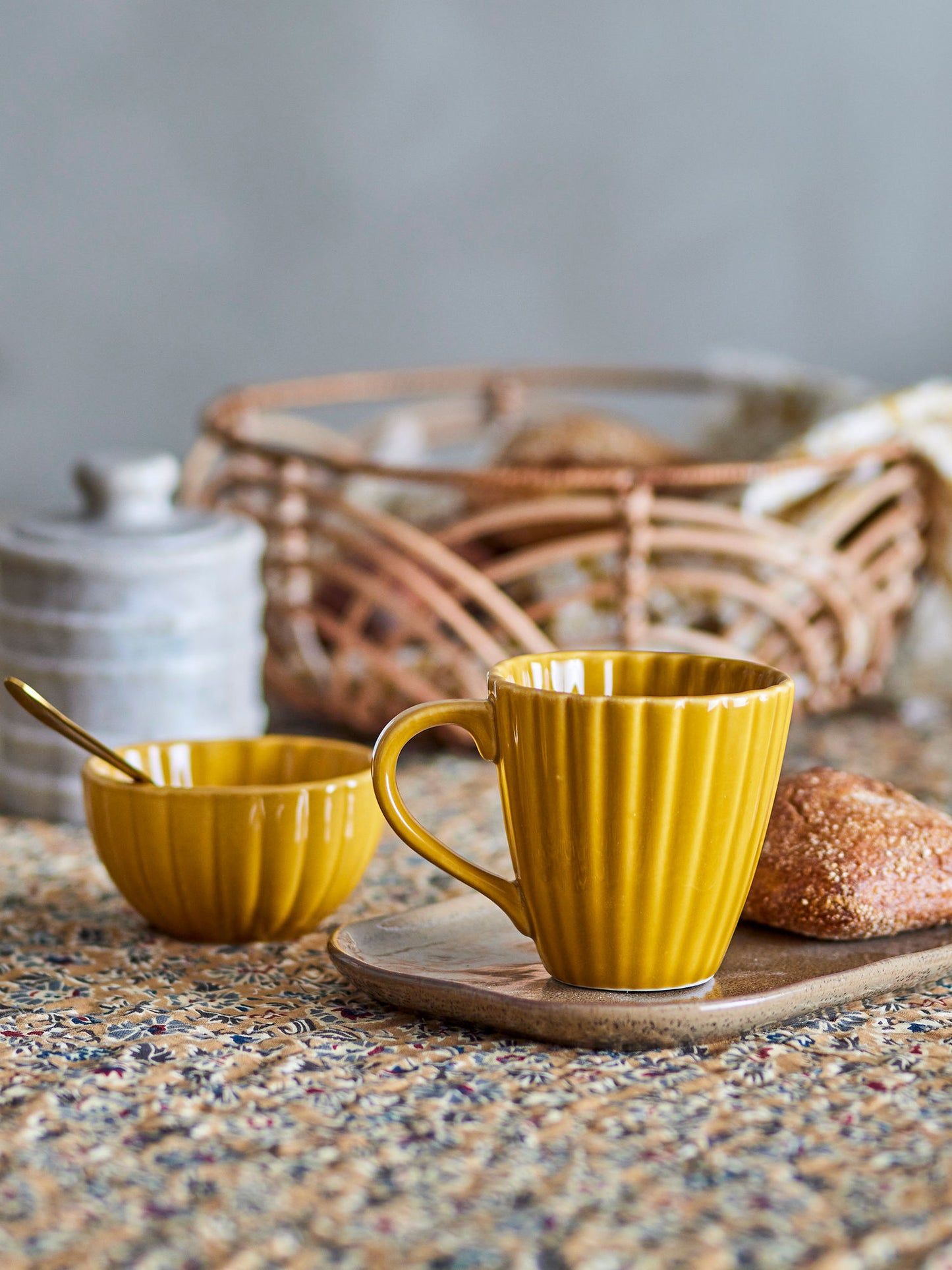 Bloomingville Latina Tasse, Gelb, Steingut