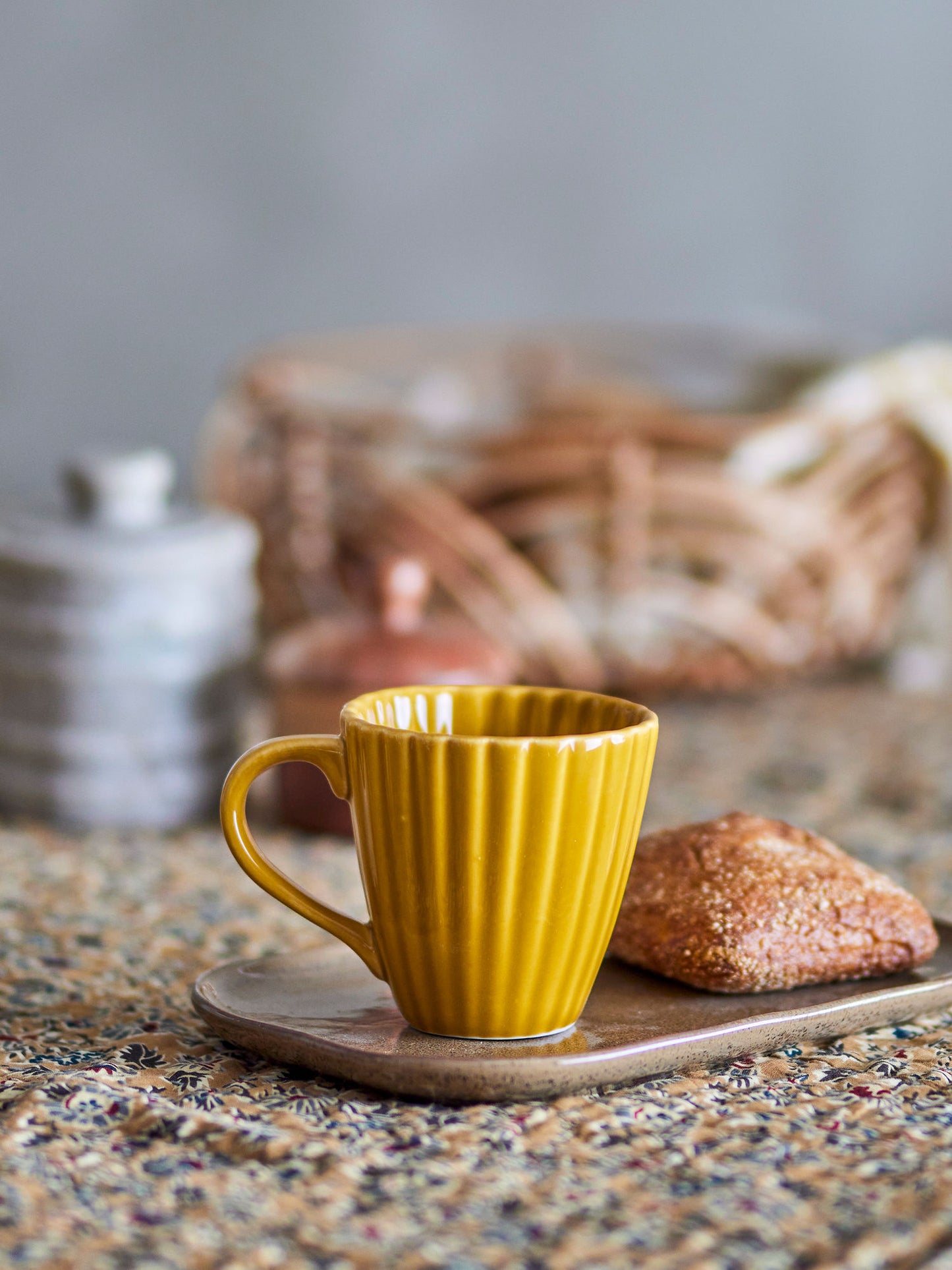 Bloomingville Latina Tasse, Gelb, Steingut