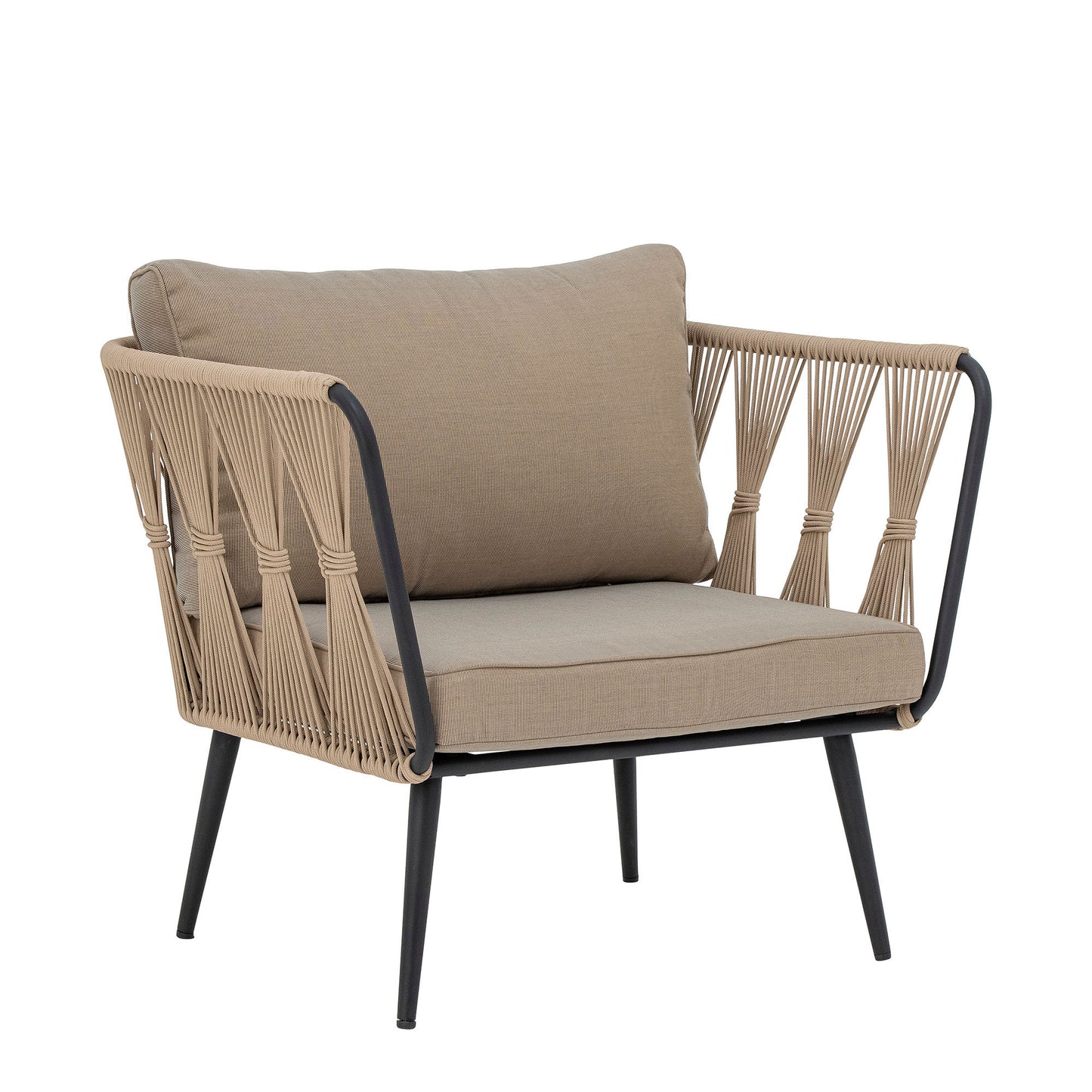 Bloomingville Pavone Loungesessel, Braun, Metall