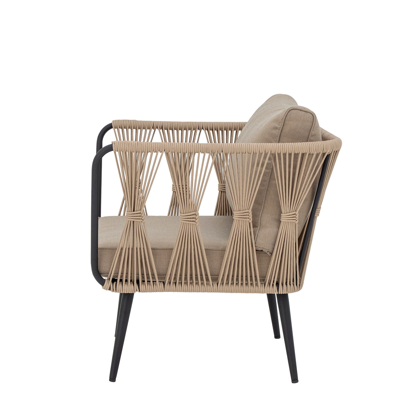 Bloomingville Pavone Loungesessel, Braun, Metall