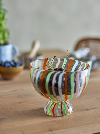 Bloomingville Savya Schale, Bunt, Glas