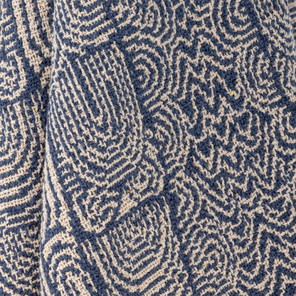 Bloomingville Bresso Decke, Blue, Recycelte Baumwolle