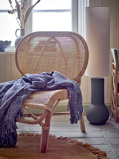 Bloomingville Bresso Decke, Blue, Recycelte Baumwolle