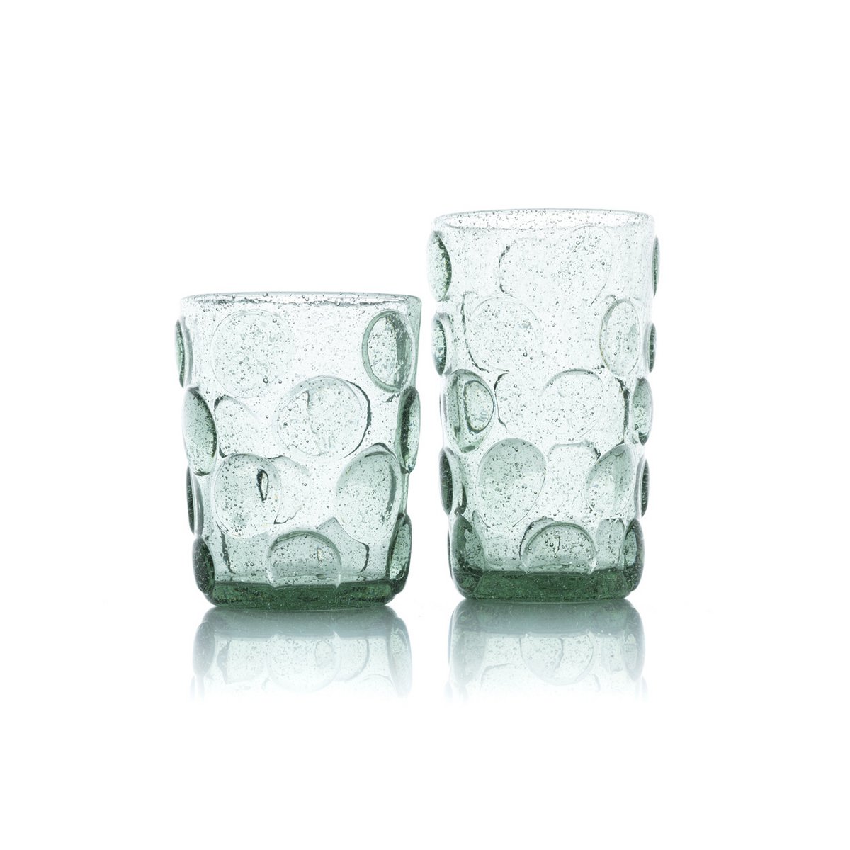 Das Frosted Dot Wasserglas – Aqua