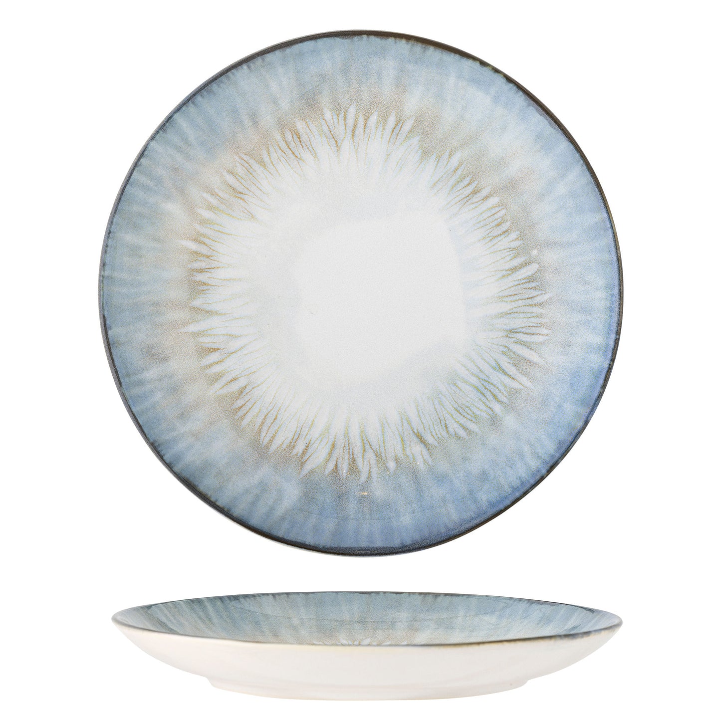 Bloomingville Calen Teller, Blue, Steingut