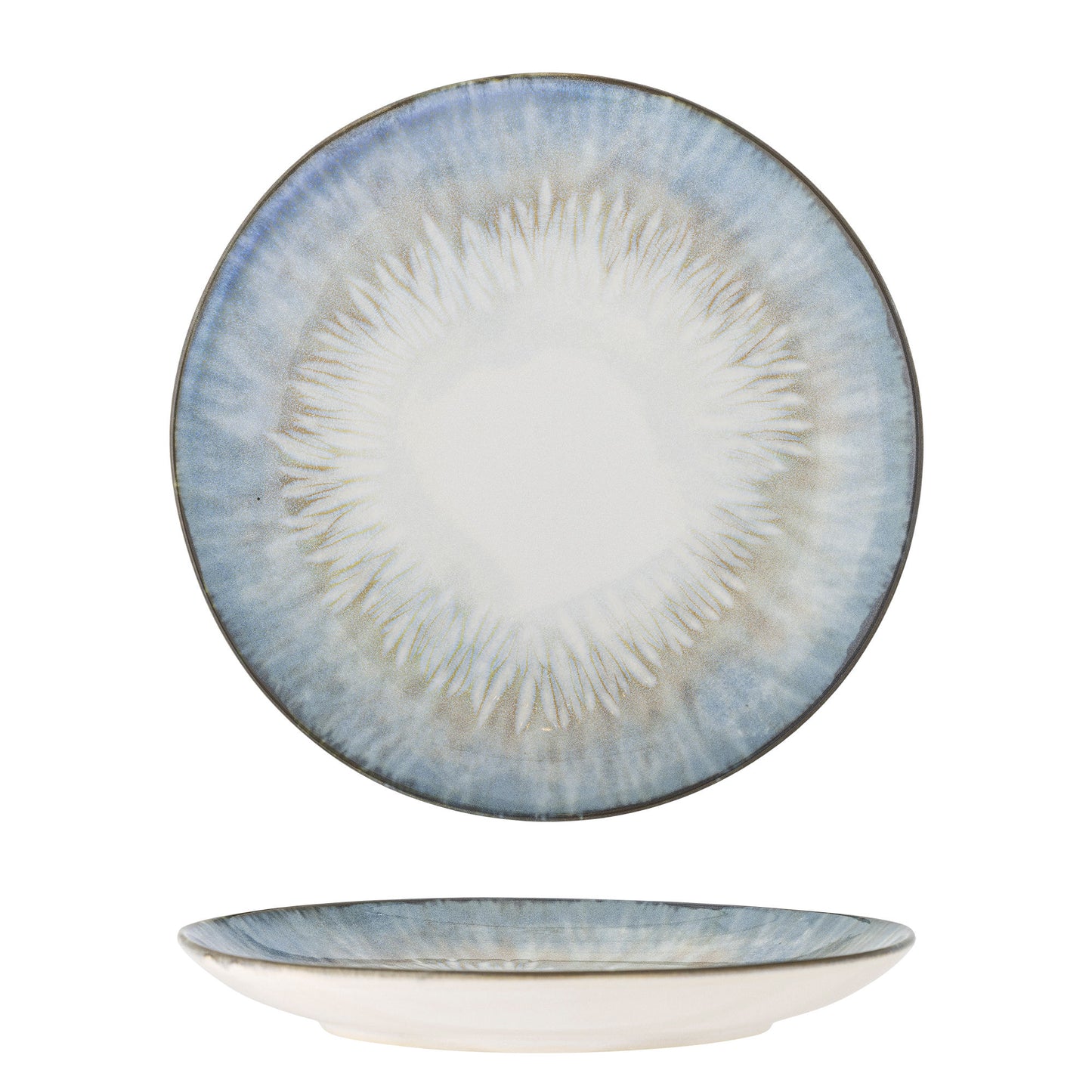 Bloomingville Calen Teller, Blue, Steingut