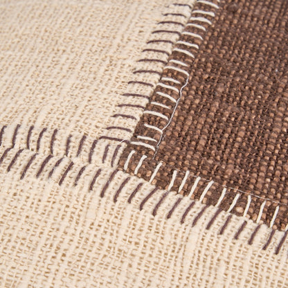 Der Kakao-Patchwork-Kissenbezug – Naturbraun