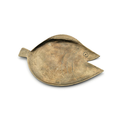 Tablett in gold, Messing, L