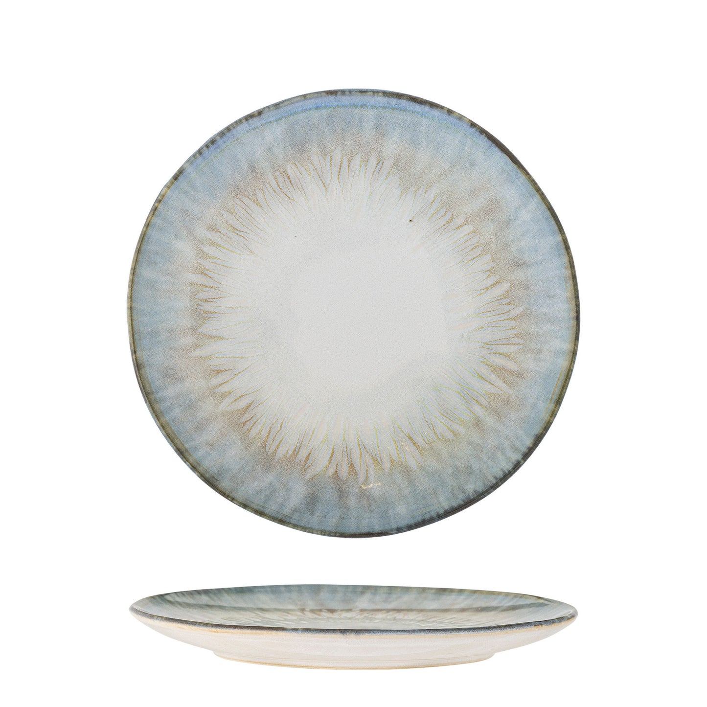 Bloomingville Calen Teller, Blue, Steingut