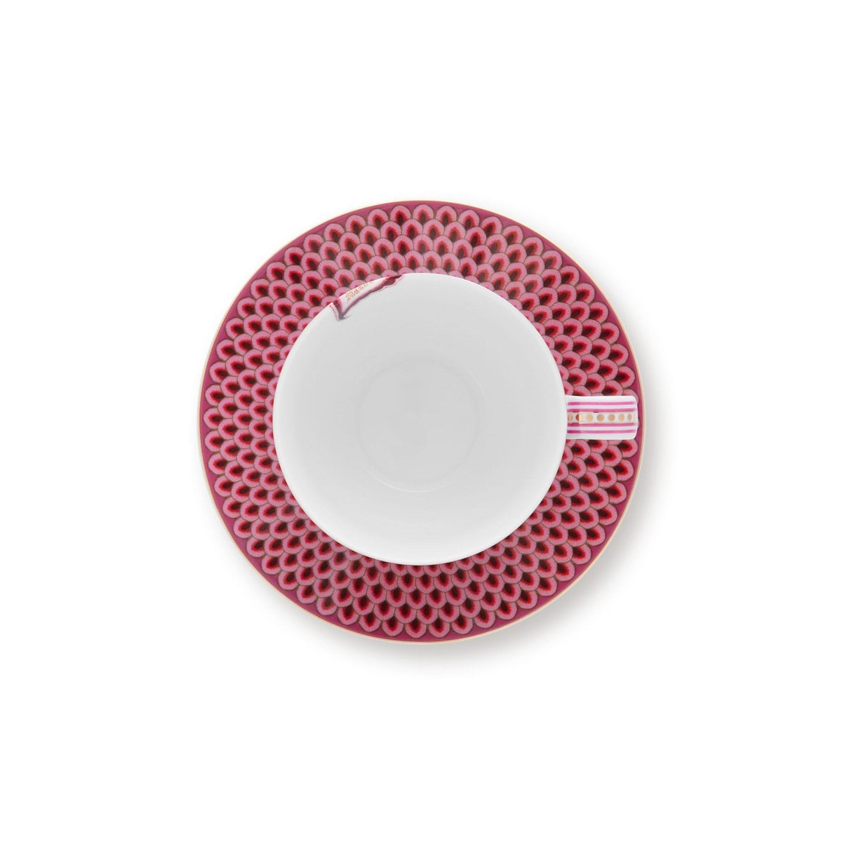Pip Studio Teetassen und Untertassen Dark Pink 280ml