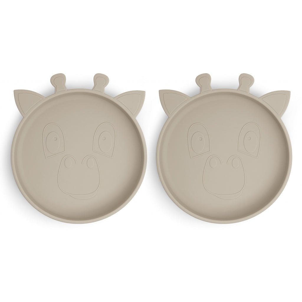 Akila Silikonteller 2er-Pack Giraffe