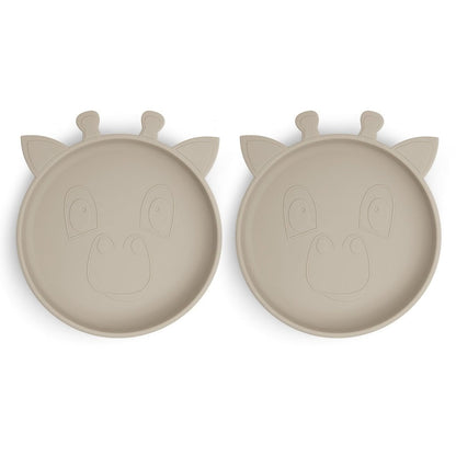 Akila Silikonteller 2er-Pack Giraffe