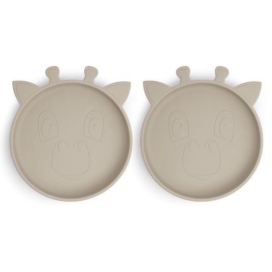 Akila Silikonteller 2er-Pack Giraffe