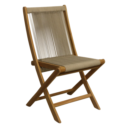 Seilklappgartenstuhl beige
