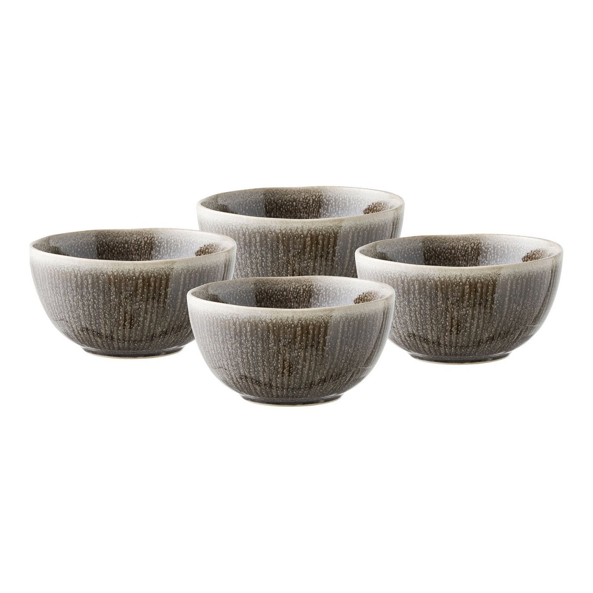 Violaschale, Keramik, grau, ø14,5x7 cm, 4er-Set