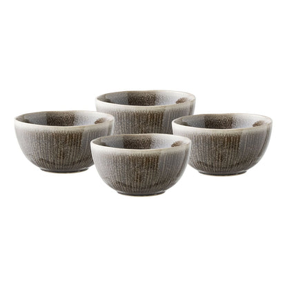 Violaschale, Keramik, grau, ø14,5x7 cm, 4er-Set