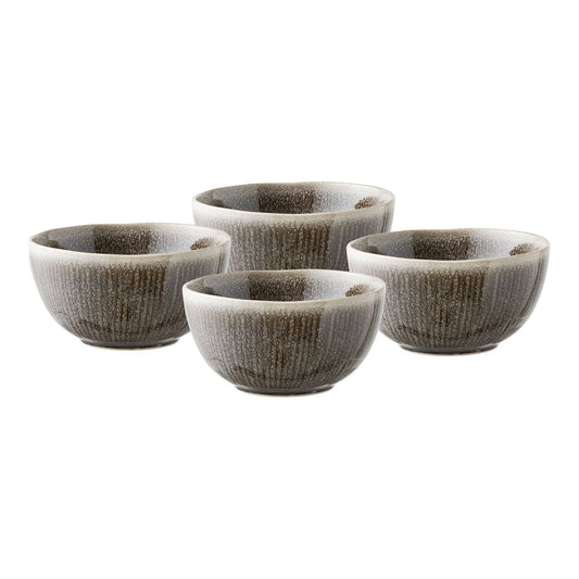 Violaschale, Keramik, grau, ø14,5x7 cm, 4er-Set