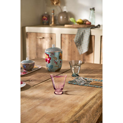 Water Glass Tulip Pink